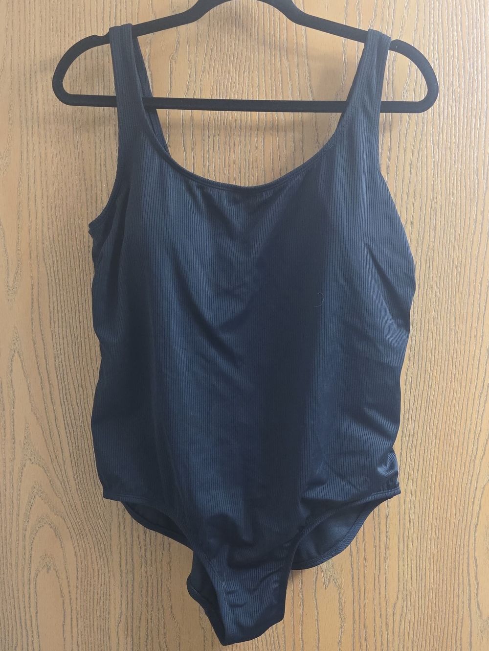 Catalina Black Ribbed One-Piece Swimsuit